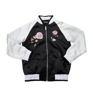 Members Only; SIZE Girls 10, Hot Pink Rose Jacket/Coat; Lightweight; varsity